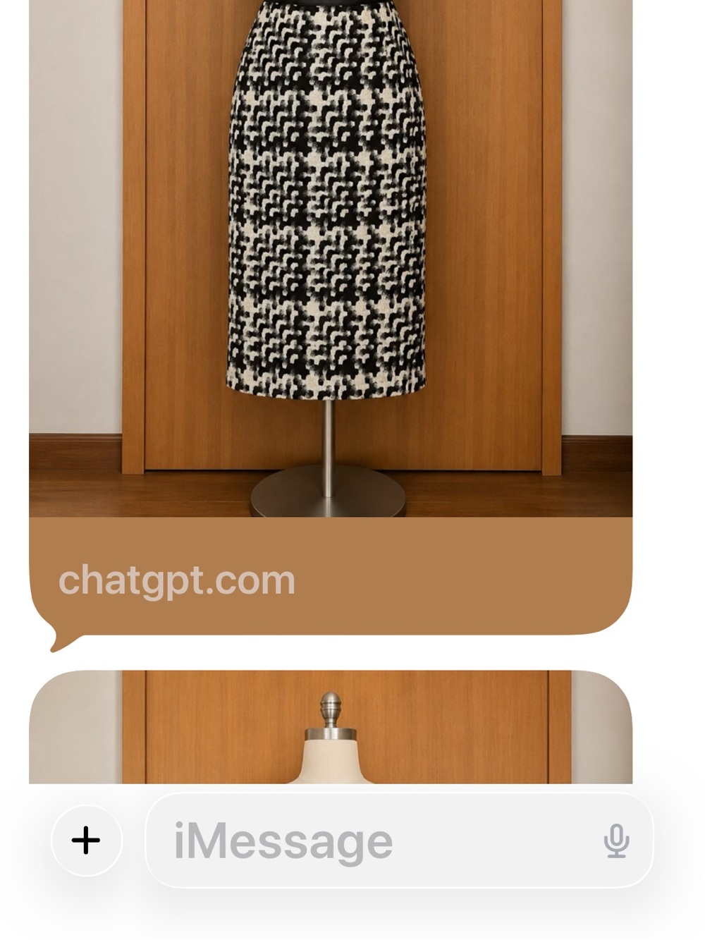 Tailored Chocolate Brown and White Patterned fully lined wool Pencil Skirt.